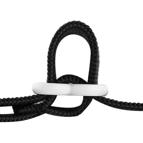 Sujetador ajustable para sábanas – Paquete de 4 – Clip elástico con sistema de sujeción robusto – Metal + banda elástica – 20 mm/33,5 cm – Negro (1/5)