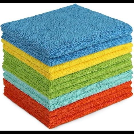 Set mit 12 wiederverwendbaren Reinigungstüchern – Mikrofaser – für Haushalt, Küche, Auto, Decken und Fenster, 30 x 30 cm (1/3)