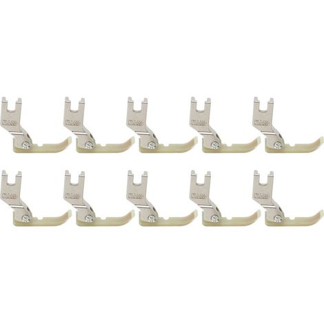 10 Nähfüße für die Nähmaschine T36N, Edelstahl und Kunststoff, tragbar, 1 x 3 x 3 cm, 10er-Packung (1/5)