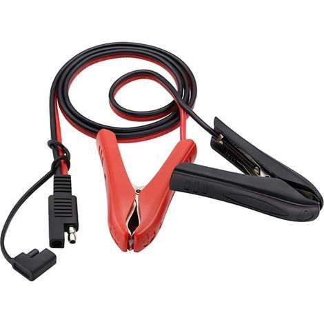Motorradbatteriekabel, 1 m Starthilfekabel für Motorräder, 14 AWG Krokodilklemmen-Batteriekabel, Solar-Verlängerungskabel, Autobatteriekabel, Starthilfekabel, Batterieverlängerungskabel (1/5)