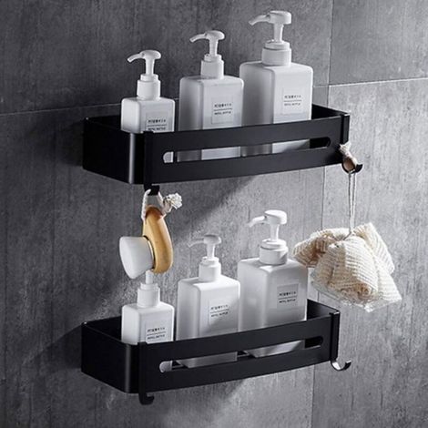 Support de Douche - Aluminium - Sans Perçage - Pour Salle de Bain - 2 Pièces (1/4)