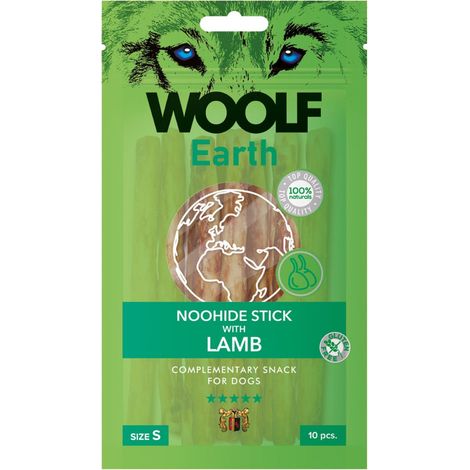 Bâtonnets à friandises pour chiens Woolf Earth Noohide, taille S, agneau, 90 g (1/2)