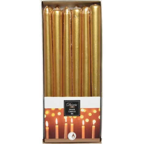 Box 12 Candele oro H25cm (1/3)