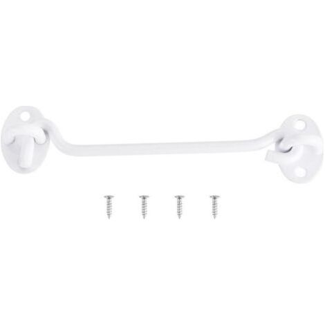 FENOPLASTICALoquet de grange à œillet en acier inoxydable de 148 mm, adapté aux fenêtres, cabines et portes coulissantes, blanc. (1/4)
