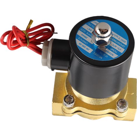 Électrovanne électrique 220 V CA 3/4" NC, corps en alliage de zinc, pour eau, huile, air et gaz (1/5)