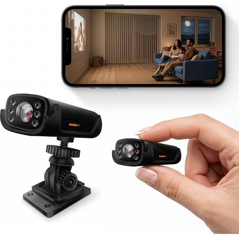 Mini Caméra WiFi 1080P HD – Surveillance Maison Intérieur/Extérieur, Détection de Mouvement (1/5)