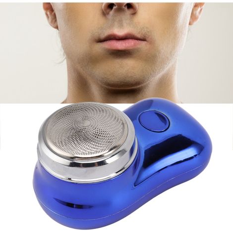 Mini-Elektrorasierer, USB-aufladbar, blau galvanisiert (1/5)