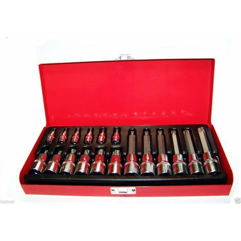 18 pz Bussola con MASCHIO TORX - 1/4  1/2 NO foro BUSSOLE INSERTI (1/2)