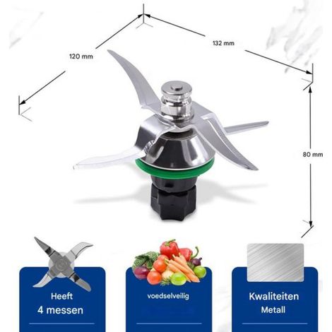 Ersatzmesser für Thermomix Küchenmaschine – Vorwerk Zubehör für Thermomix – Kompatibel mit TM5- und TM6-Messern – Ersatzmesser für die Vorwerk Thermomix TM5 Küchenmaschine (1/4)