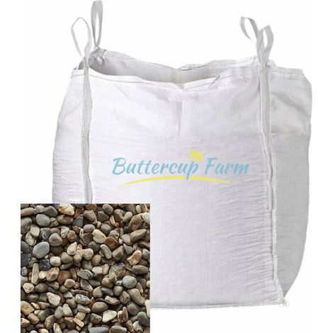 Grey/Cream Mottled Pebbles - 10-25mm - Premium Aggregate Bulk Bag - 850 kilos