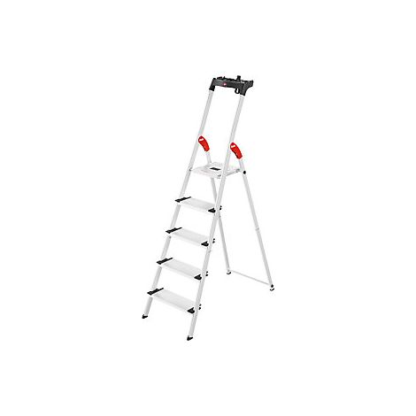 Hailo L80 ComfortLine Escalera de Aluminio 5 Peldaños XXL
