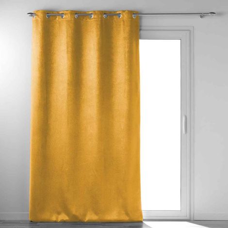 Rideau Occultant "Anthea" 135x240cm Ocre (1/4)