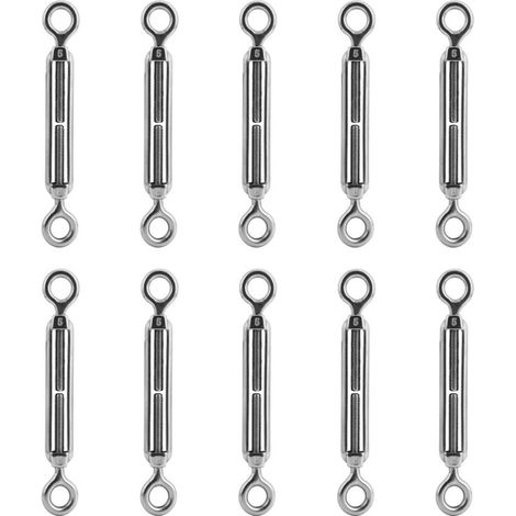 Kabelspanner mit Haken und Öse – Hergestellt aus Edelstahl 304, M5-Spanner.  - Crezuo