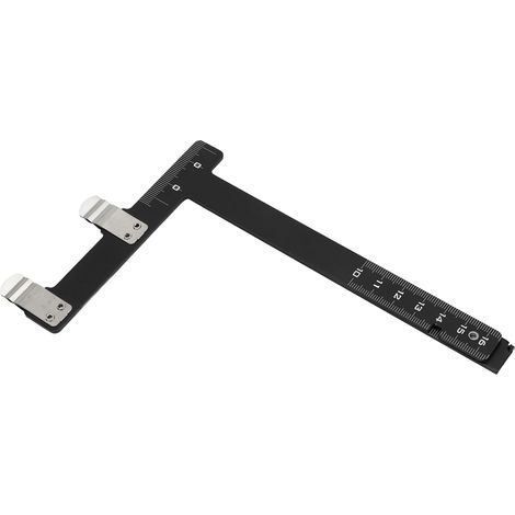 Klappbarer T-förmiger Lineal, Doppelskala, aus Aluminiumlegierung, für Compound- und Recurvebögen (rot). (1/5)