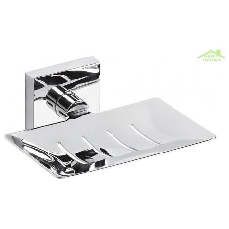 Porte-savon rectangulaire en laiton chromé BETA 12,5 x5,5 x11,5 cm (1/5)