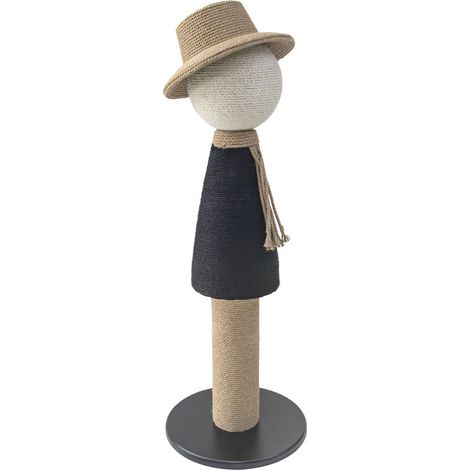 Tiragraffi per gatti modello HUMPHREY linea Icons in corda con base in legno