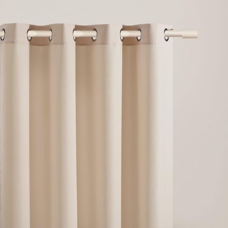 1 Rideau, Œillets, Tissu dense, Acier inoxydable, Salon, Chambre