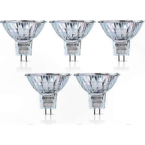 Pack de 5 Ampoules Halogènes MR16 12V 50W Culot GU5.3 Angle de Faisceau 36° Durée de Vie 4000H Éclairage Intérieur Dimmable (1/4)