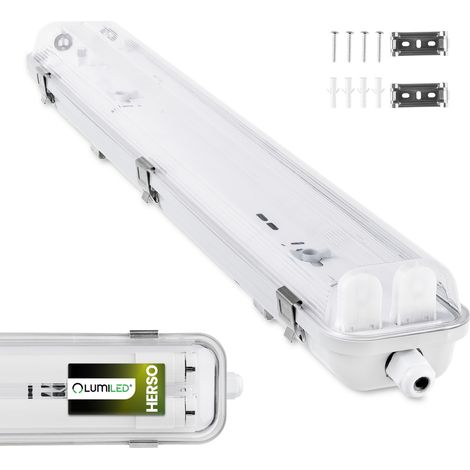 Lampe LED hermétique étanche à la poussière 60 cm 2xT8 G13 IP65 HERSO Lumiled