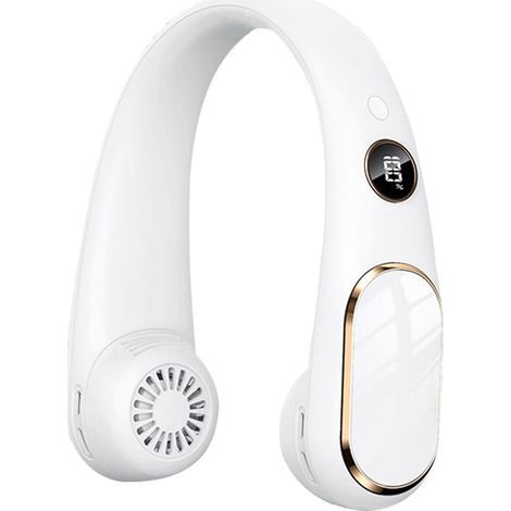 Modèle d'affichage numérique USB d'un ventilateur de cou suspendu sans pales, fabriqué en ABS, PP et composants électroniques (1/4)