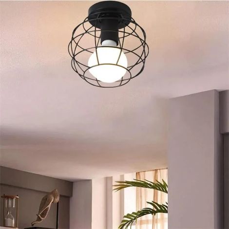 U-Do Plafonnier en Métal design Vintage E27 40W Lampe de Plafonde Luminaire éclairage Industriel pour Salon Chambre (1/4)