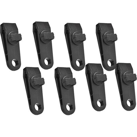 Camping en plein air, coupe-vent, fester Zeltclip, nylon, multifonctions Kunststoff-Clipknopf, Zelthaken, Baldachin-Clip, wiederverwendbare Zeltclips (8 pièces) (1/5)