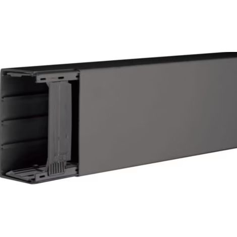 Goulotte électrique PVC 60x110mm noir 2m – Résistance IK06 – Degré de protection IP30 – Pour espaces confinés – Tehalit (1/2)