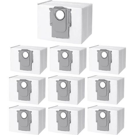 10 sacchetti per la polvere compatibili con la stazione di ricarica dell'aspirapolvere robot Xiaomi Roborock S8+ / S8 Pro Ultra / Q7 / Q7+ / Q7 MAX+ / S7 MaxV Ultra / Q7 Plus / Q5 / Q5+. Sacchetto di (1/3)