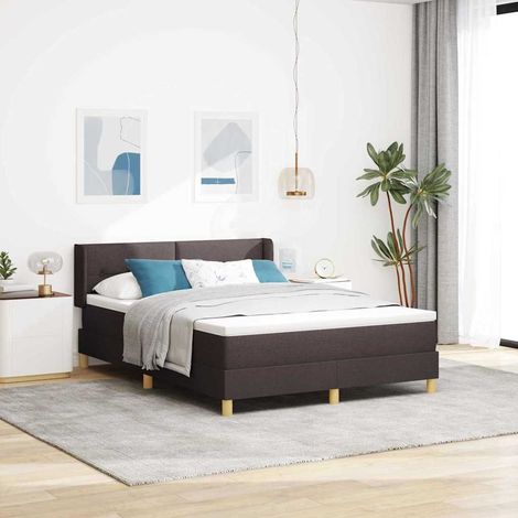 Teenpull – Boxspringbett mit Kopfteil Dunkelbraun 200 x 140 cm Stoff (1/5)