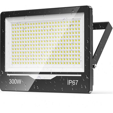 Spot Projecteur LED Extérieur 300W 1 Pièce - 30000LM 6500K Blanc Froid Lampe Phare LED Exterieur IP67 Etanche Eclairage Extérieur pour Terrasse,Jardin (1/5)
