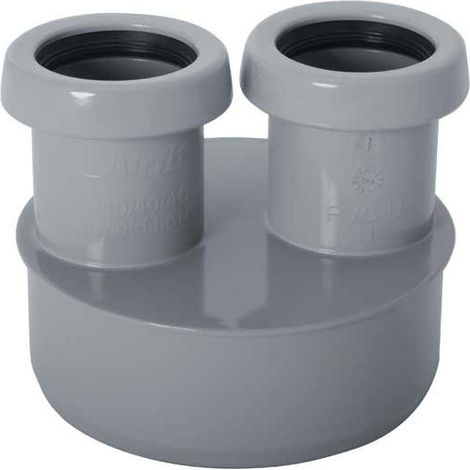 AIRFIT Abwasser Reduzierstück DN110 x DN40 x DN40, Doppelreduzierung