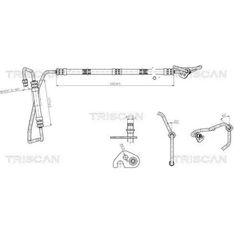 Tuyau hydraulique, direction TRISCAN 8516 16014 FORD 1074737 1096124 1121642