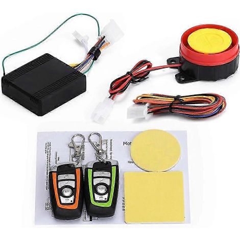 Sistema de alarma antirrobo universal unidireccional para scooter y motocicleta con arranque del motor y control remoto VR-BQJ01/02 (1/5)
