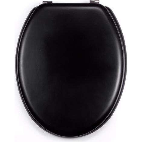 Toilettensitz MDF Holz Schwarz Matt - M S V (1/3)