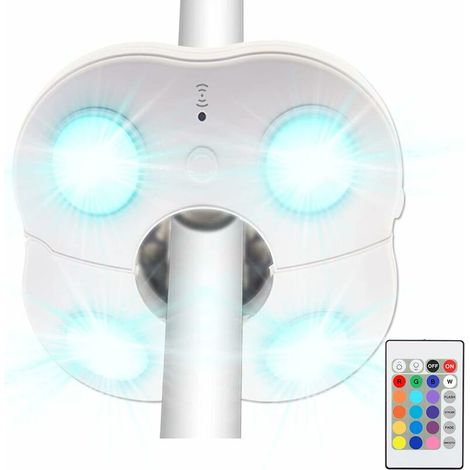 Green Mobility-Lumière de parapluie de jardin, luminosité réglable à 4 vitesses avec télécommande pour jardin, extérieur, tente (16 couleurs) (1/5)