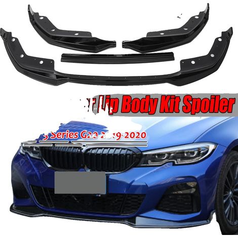 Spoiler delantero, fácil instalación, material duradero, negro. (1/5)