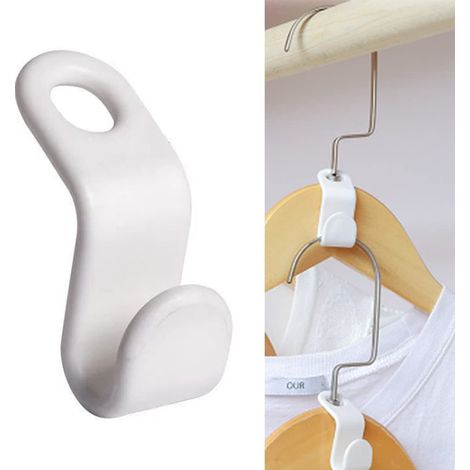 50 ou 100 crochets pour cintres à pinces en plastique, gain de place, cintres de penderie, gain de place (1/3)