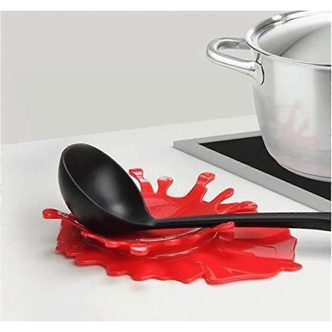 Spoon Rest Silicone Ketchup Mold Spoon Rest Mustard Kitchen Gadget Cup Holder Creative Gift (1/3)
