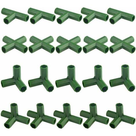Confezione da 20 connettori per telai da giardino - Resistenti per serre e piante - 11 mm -Crezuo