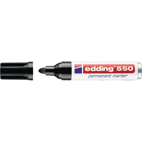 Edding 550 4-550001 Permanentmarker Schwarz wasserfest: Ja (1/2)