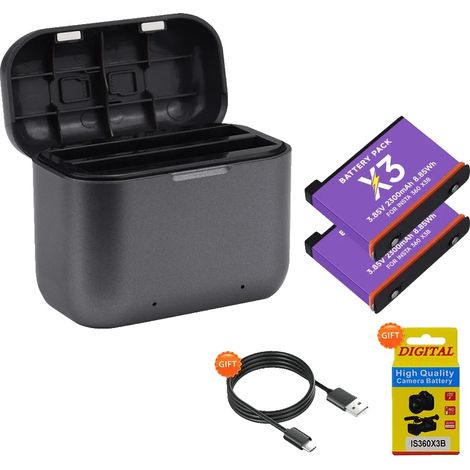 Kameraakku, 2300mAh, LED-Ladegerät, 2Batterie 1Ladegerät (1/2)
