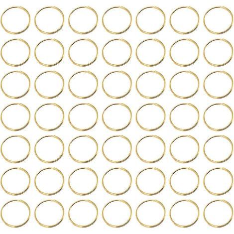 Lot de 300 anneaux de connexion pour lustre, accessoires pour la création de boules de cristal et l'éclairage DIY-1.3x1.3cm-Golden (1/4)