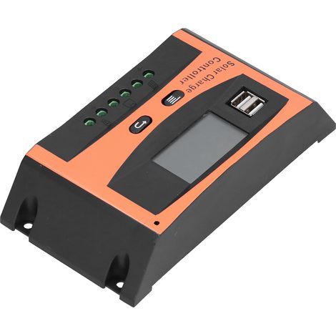 Régulateur de Charge PWM 30A 12V/24V pour Panneau Solaire, Étanche et Portable