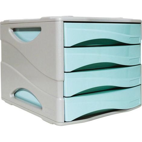 ARDA 15P4PPASBL organizzatore per cassetto di scrivania Plastica Blu, Grigio (1/2)