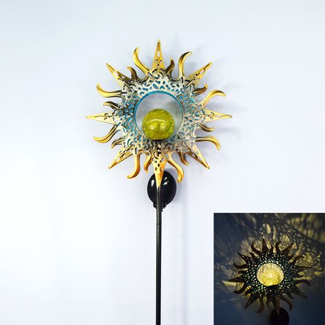 Lumières solaires LED de jardin, éclairage décoratif de paysage en fer, jardins extérieurs de terrasse, style solaire (1/5)