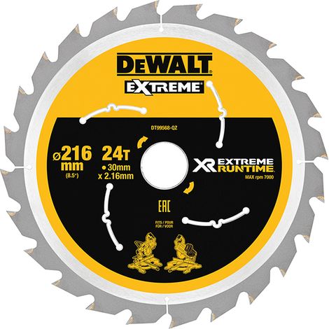 Dewalt DT99568-QZ XR FlexVolt Circular Saw Blade 216mm 24 Tooth DCS777 Mitre Saw (1/2)