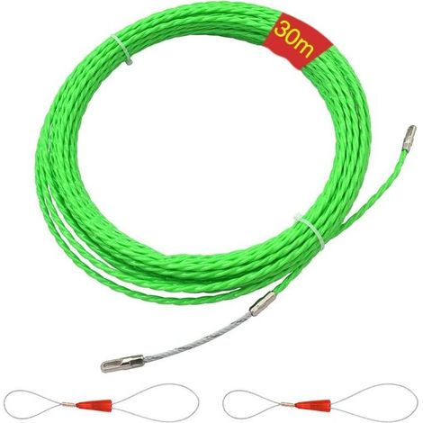 20m Cable Pulling Device, Cable Pulling Device, with 2 Guide Springs, Tension Spring, Cable Pulling Device, Tension Spring, Tension Tape (Green) (1/5)