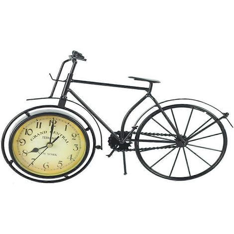 Fahrrad-Tischuhr, geräuschlos, arabische Ziffern, Wecker im Antik-Stil