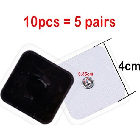 20/10 électrodes carrées de rechange auto-adhésives en gel pour stimulateur musculaire TENS, appareil de massage électrique numérique 05550-AquaForge