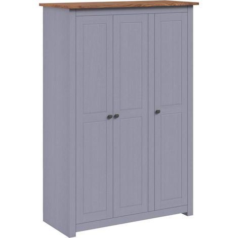 Maison Exclusive - Armadio a 3 Ante Grigio 118x50x171,5cm in Pino Panama Range (1/5)